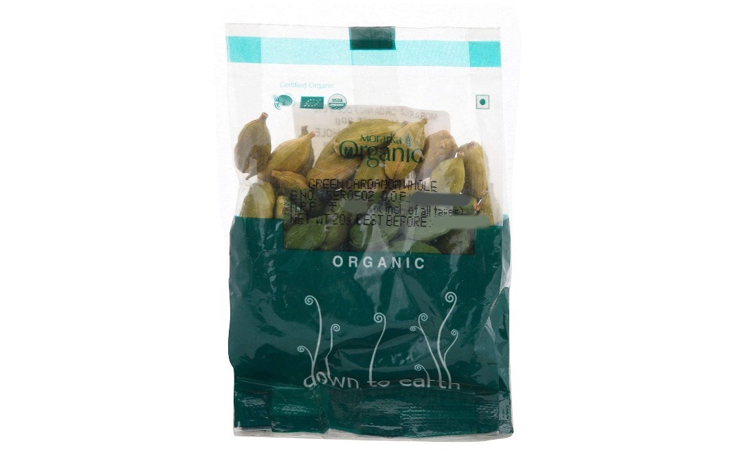Down To Earth Green Cardamom Whole    Pack  20 grams